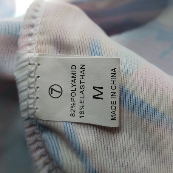 Chenghe Bandeau Blouson Tankini Top High Waisted Bottom Paisley Print Set Size M - Picture 10 of 13